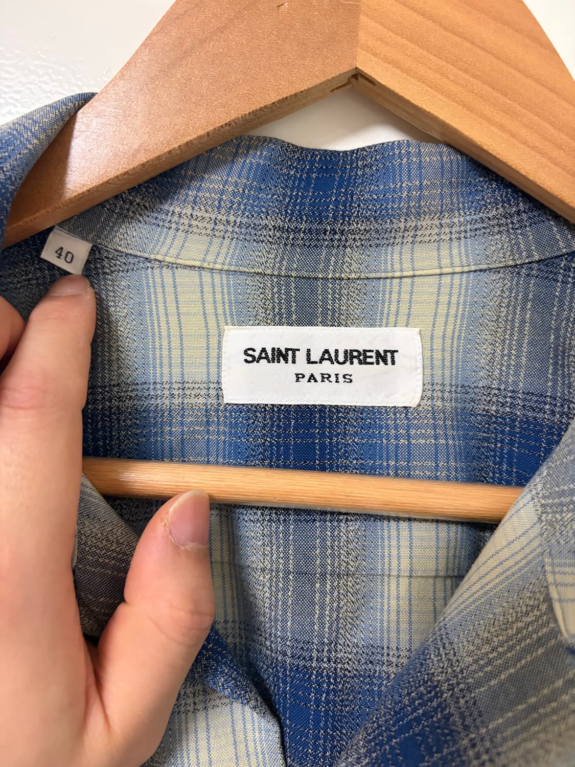 생로랑 체크셔츠 상품이미지2