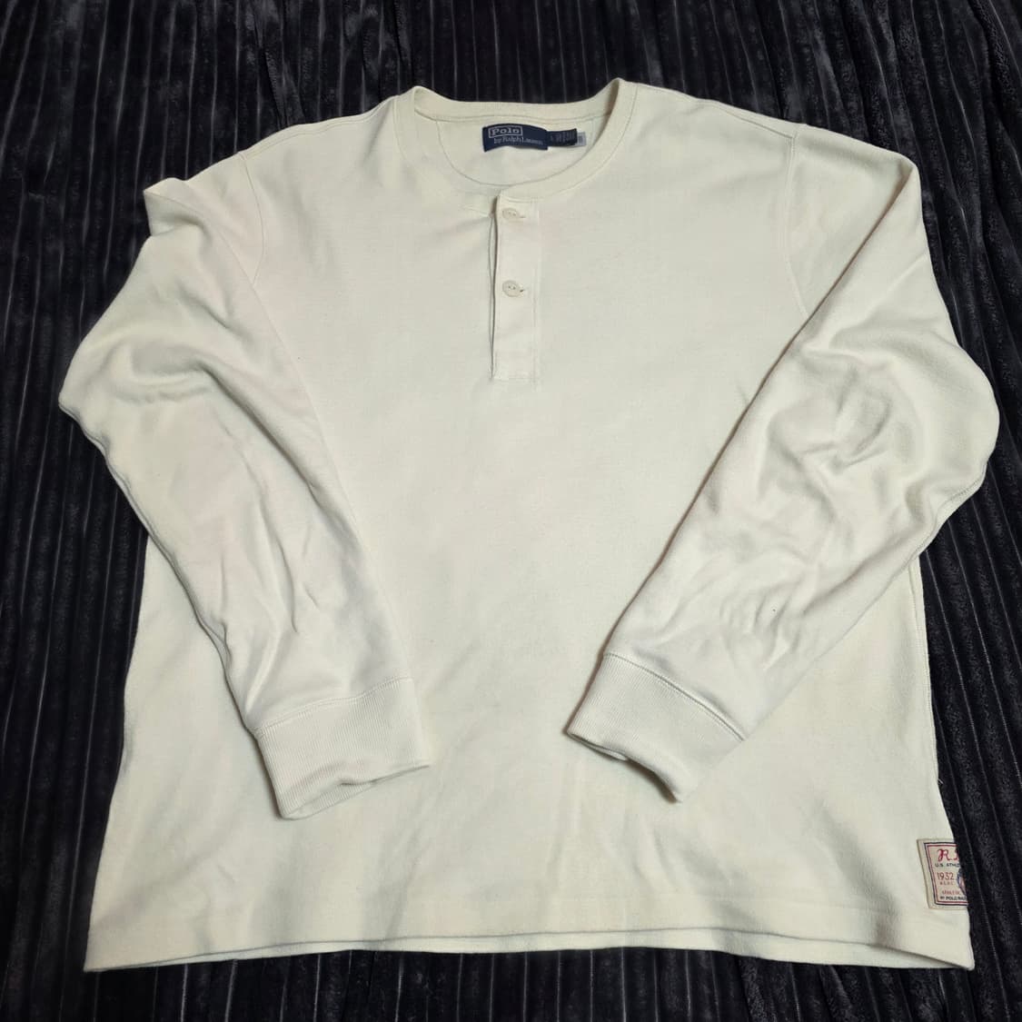 폴로 몰스킨 헨리넥티셔츠 아이보리 L 상품이미지2