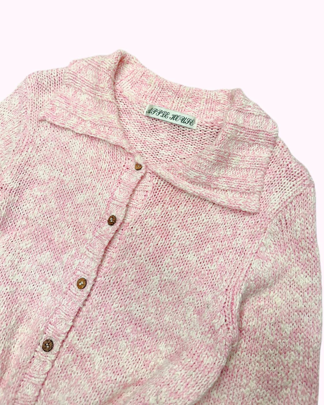 milky pink collar knit cardigan 상품이미지2