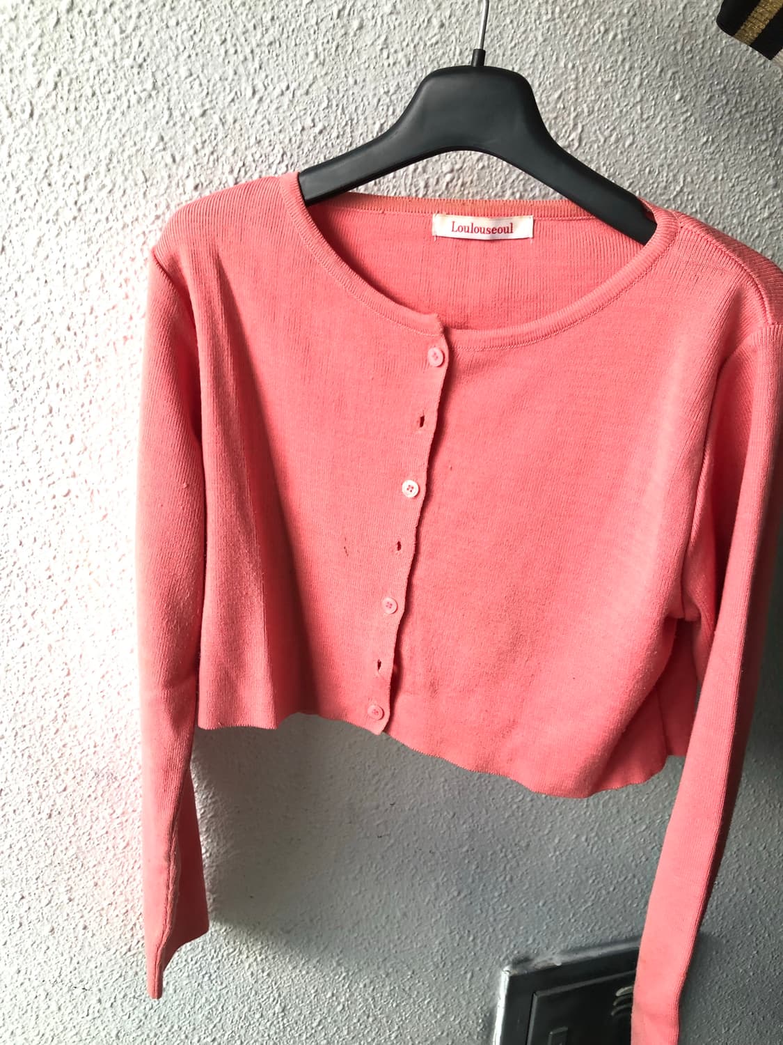 루루서울 핑크 크롭 가디건 상품이미지1