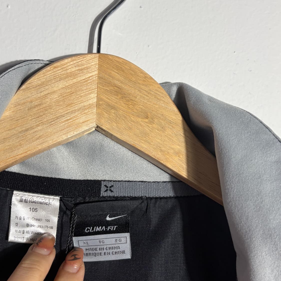 나이키 빈티지 블랙 기능성 바람막이 자켓 상품이미지5