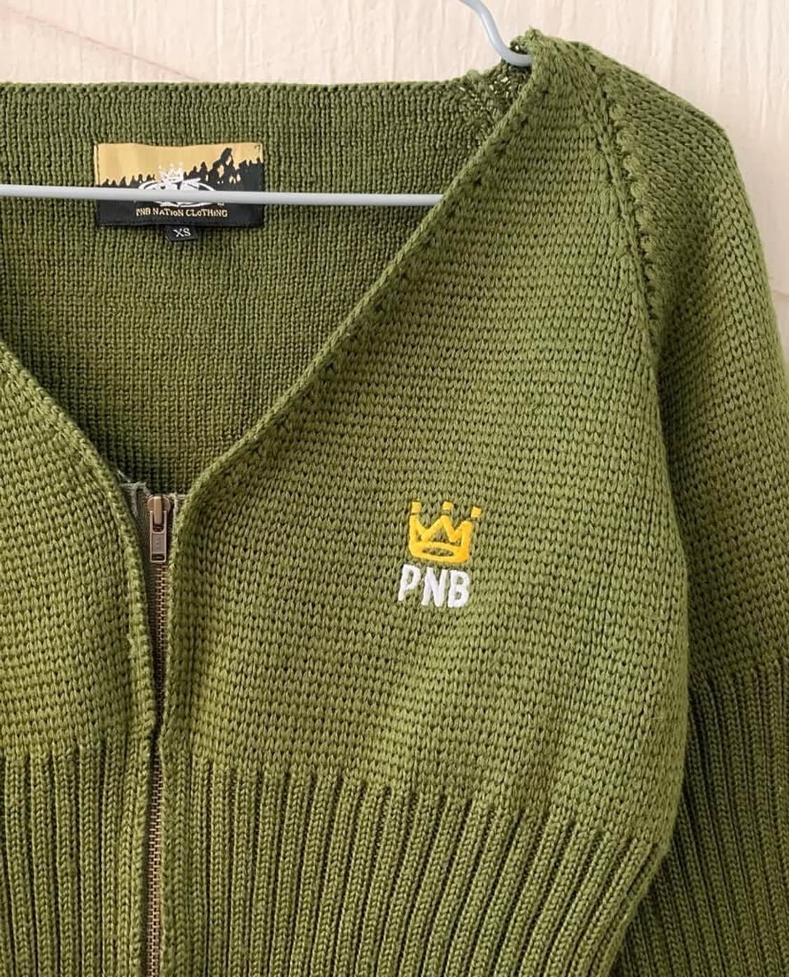 PNB 녹차 크롭 니트가디건 상품이미지3