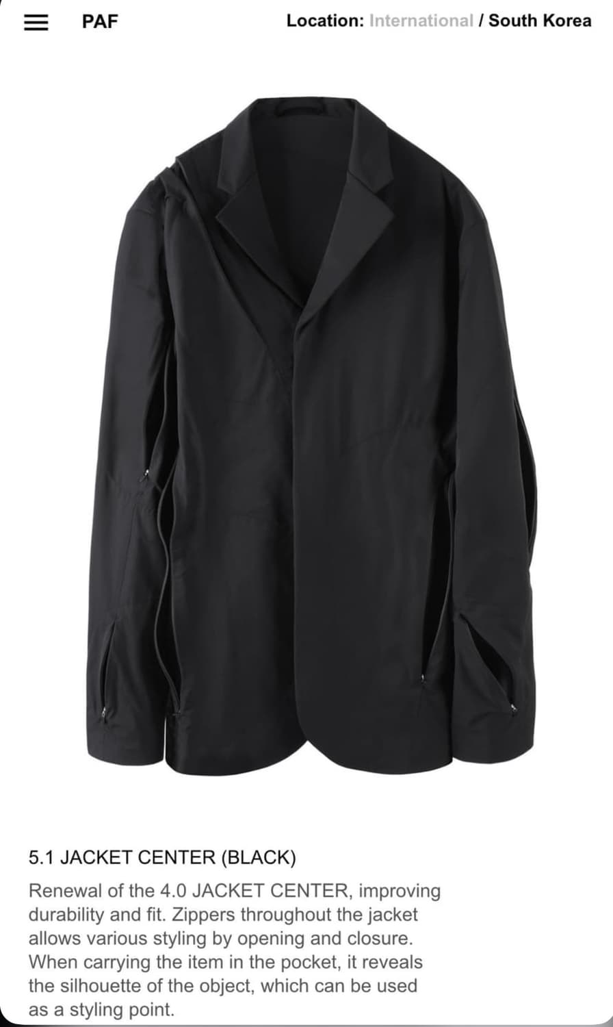 포스트 아카이브 팩션 5.1 센터 자켓 L 상품이미지1