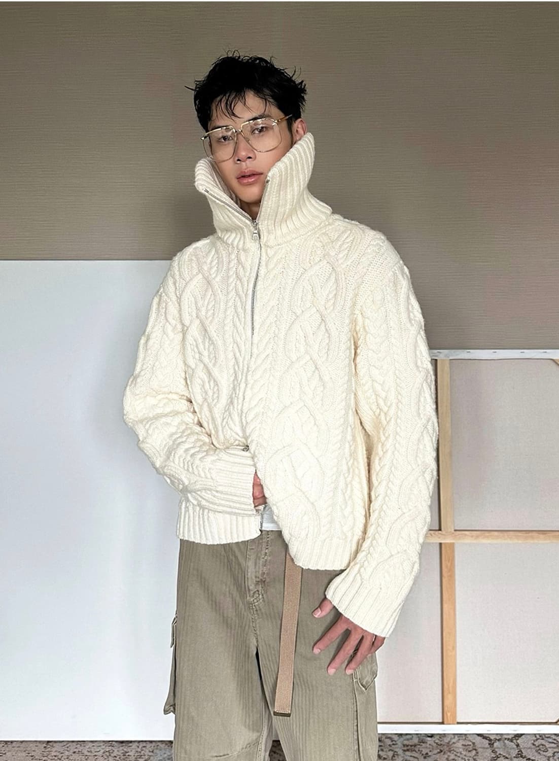 [TRENDYWUS] vintage knit high neck 상품이미지1