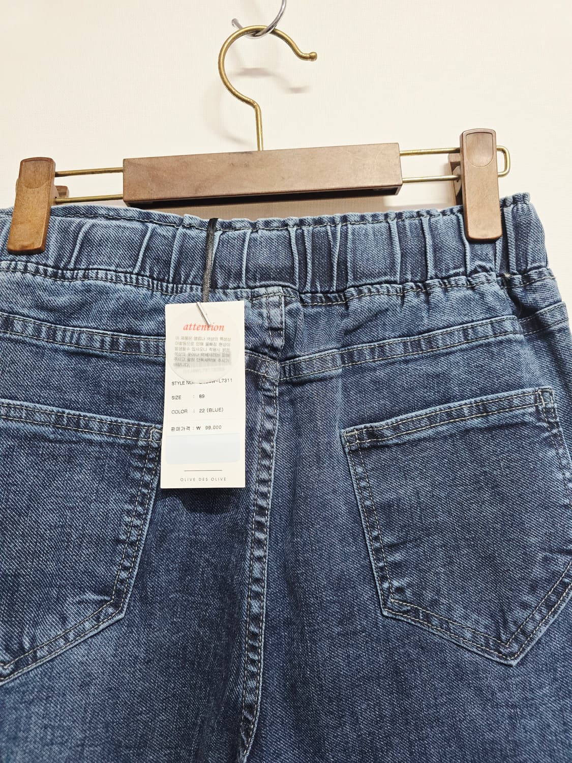 올리브대올리브 조거 허리밴딩데님 팬츠 상품이미지5