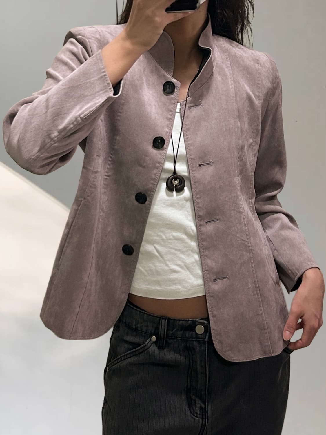 빈티지 스웨이드 블레이저 자켓 상품이미지5