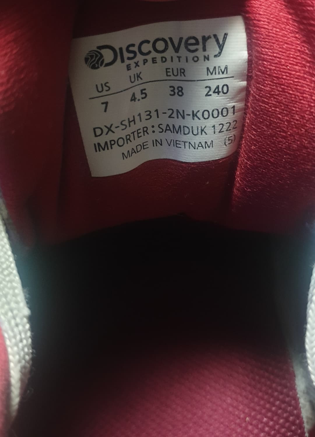 디스커버리 버킷 디워커 V2 스니커즈 레드 (240) 상품이미지5