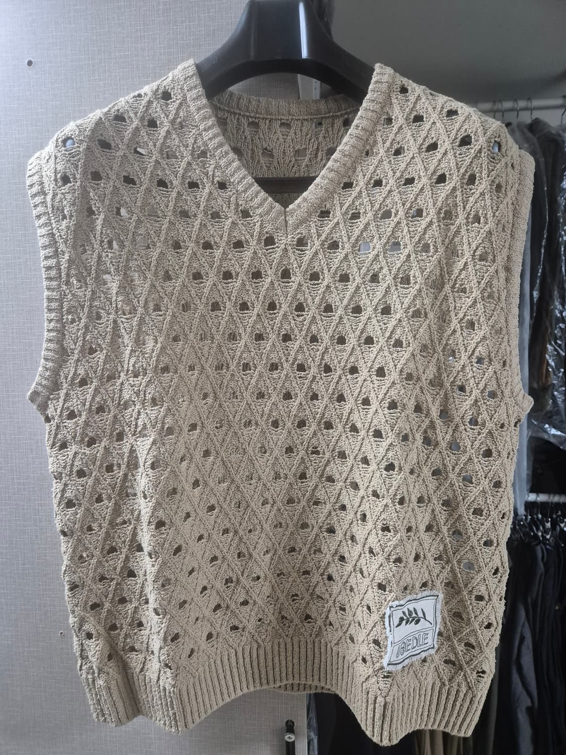 이외들 올리브유 메쉬 니트 베스트 베이지 1사이즈 새제품 상품이미지9