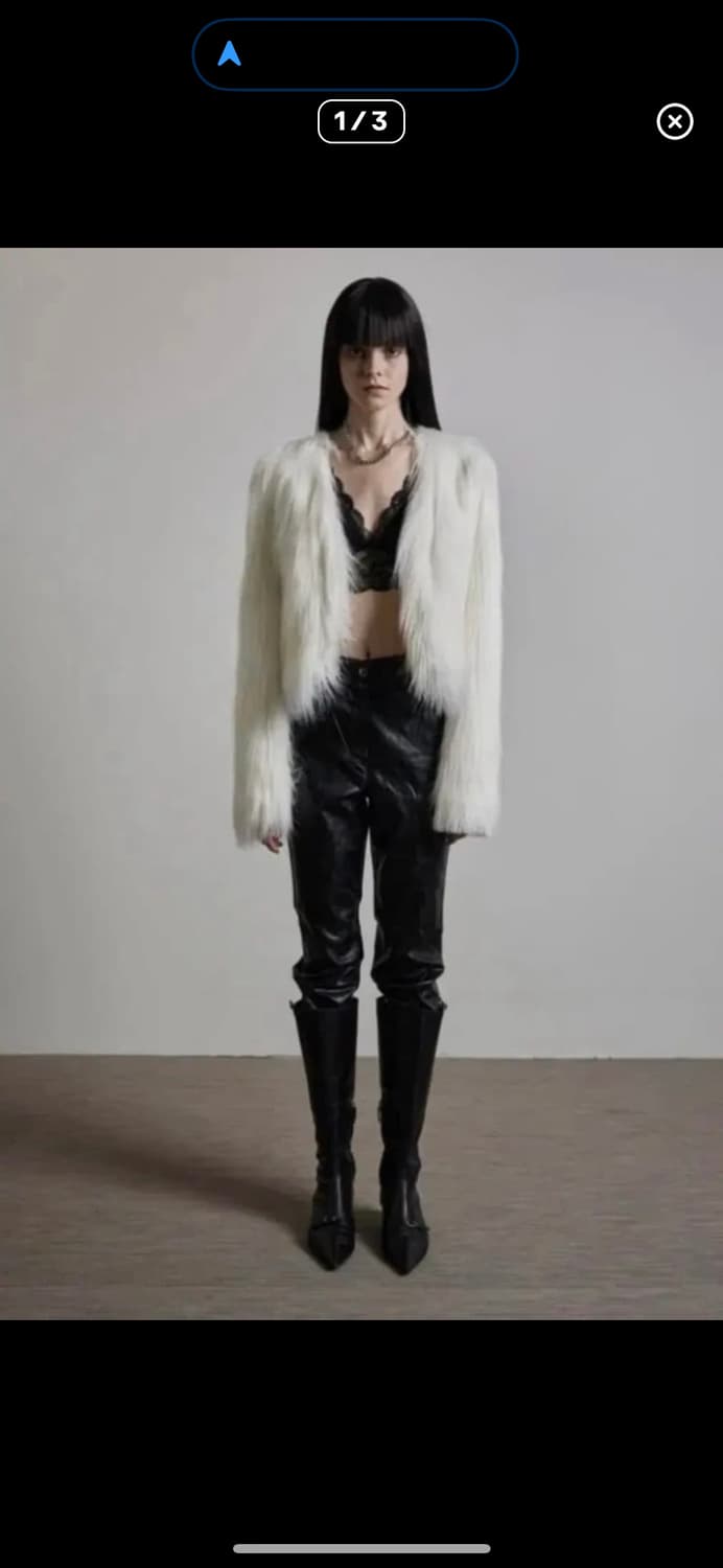 보헤미안서울 퍼자켓 화이트 거의새것 상품이미지1