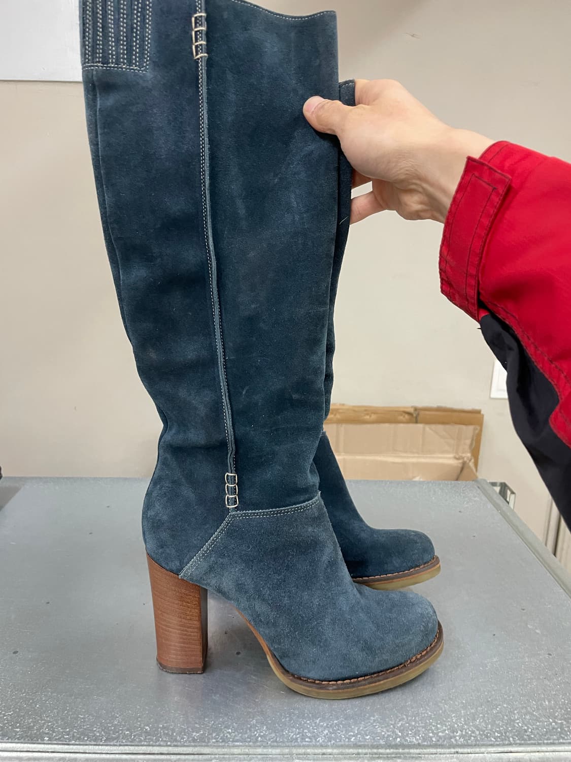 마나스 레아 포스카티 스웨이드 롱부츠 38 상품이미지4