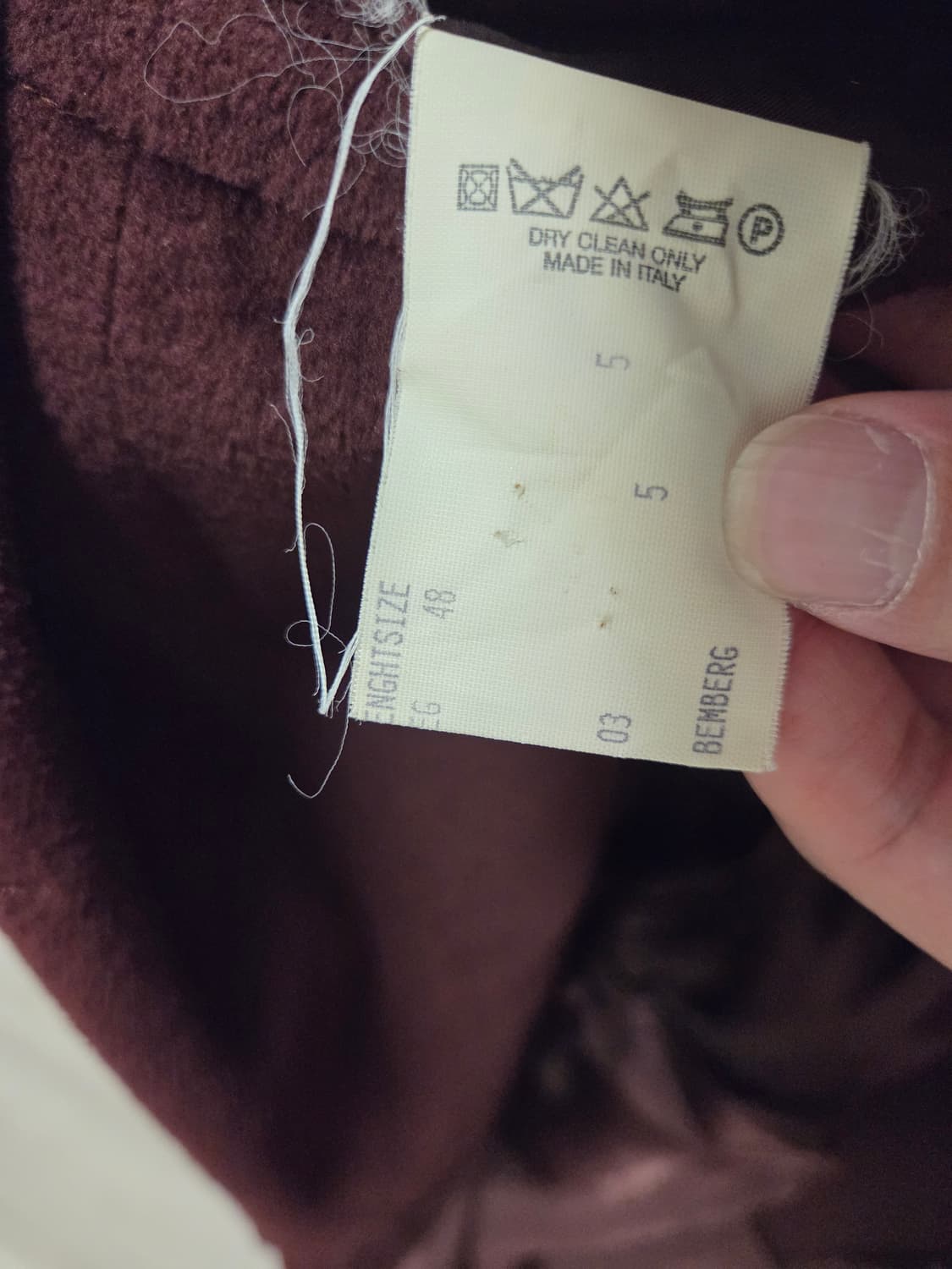 존바바토스 와인색 코튼 체스터 코트 상품이미지4