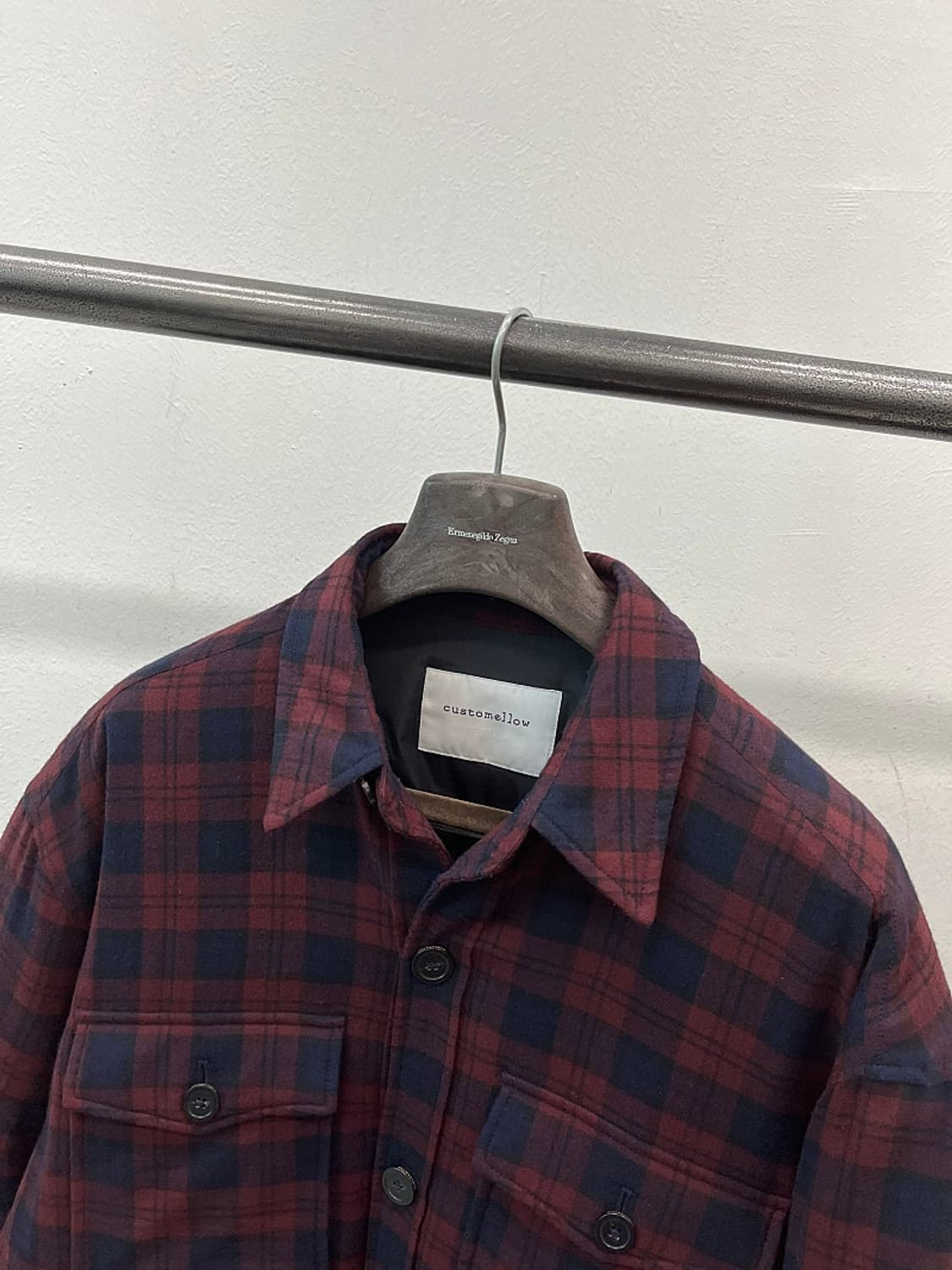 105) 커스텀멜로우 타탄 구스 패딩셔켓  상품이미지2