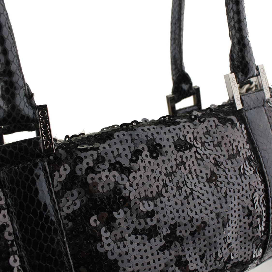 스페치오플리츠 블랙 시퀸 파이톤패턴 숄더 상품이미지6