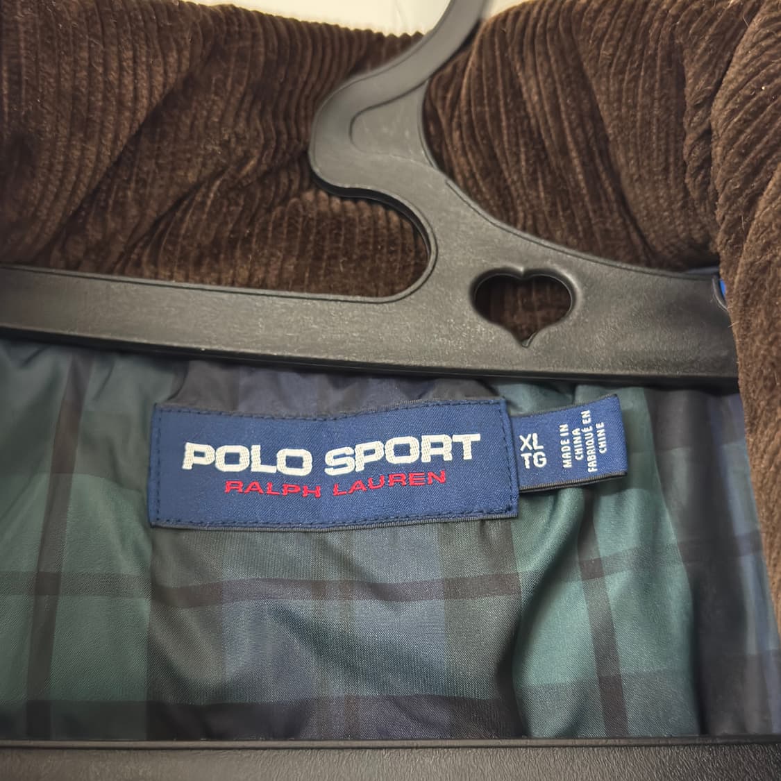 폴로 랄프로렌 코듀로이 패딩 브라운 XL 상품이미지5