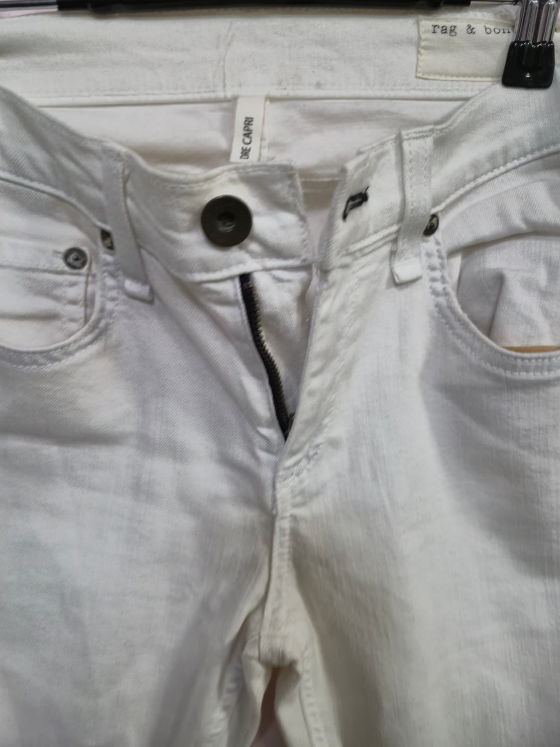 랙앤본 화이트 데미지 청바지 상품이미지4