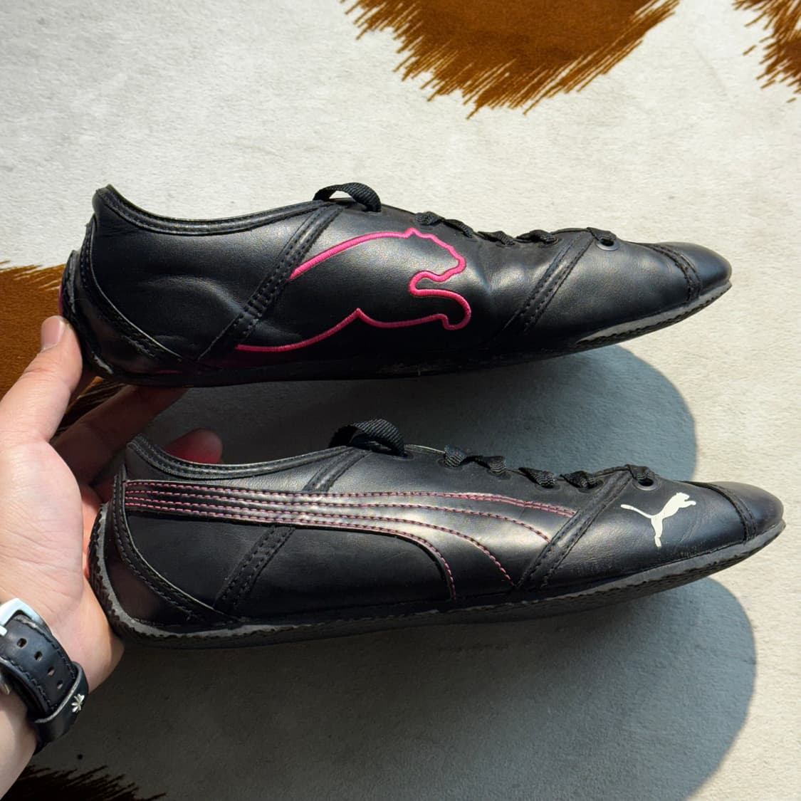 푸마 스피드캣 레더 블랙 핑크 (245) 플랫슈즈 상품이미지8