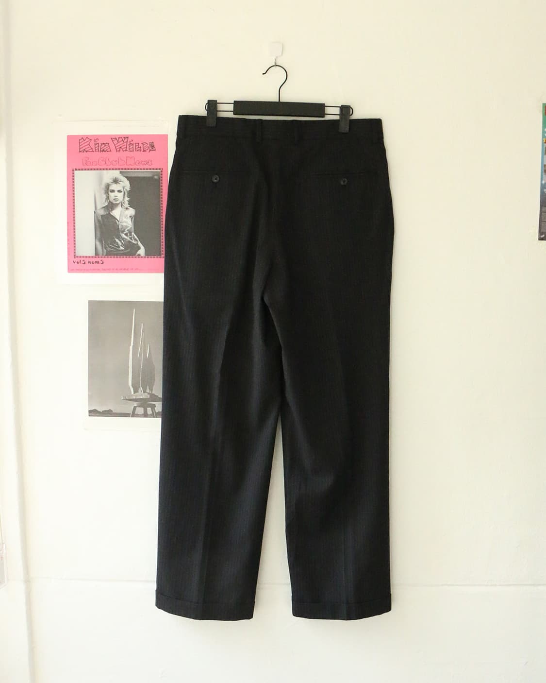 빈티지 핀스트라이프 와이드 트라우저 팬츠 상품이미지6