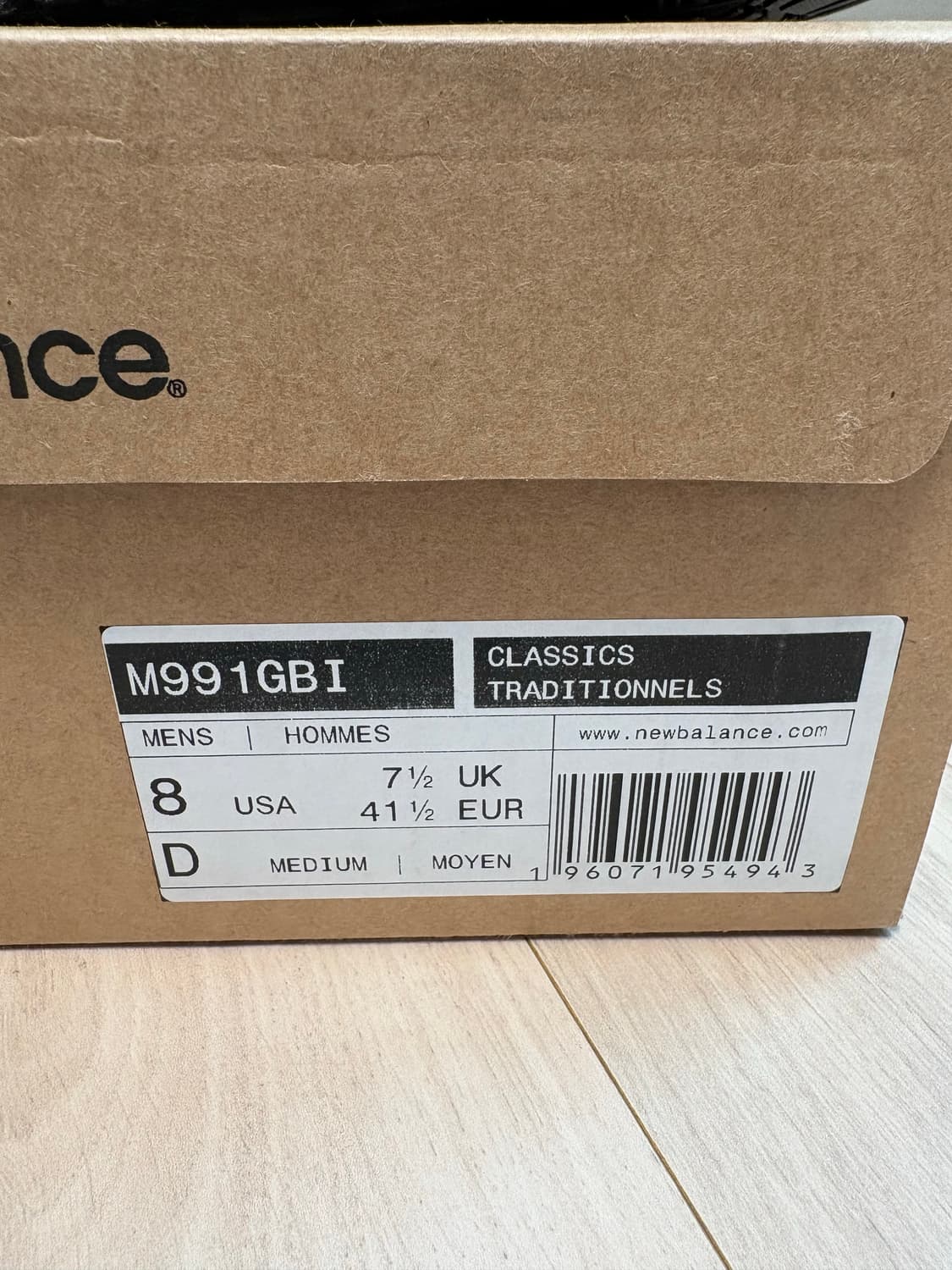 뉴발란스 991 M991GBI 브라운 260mm 새상품급 상품이미지2