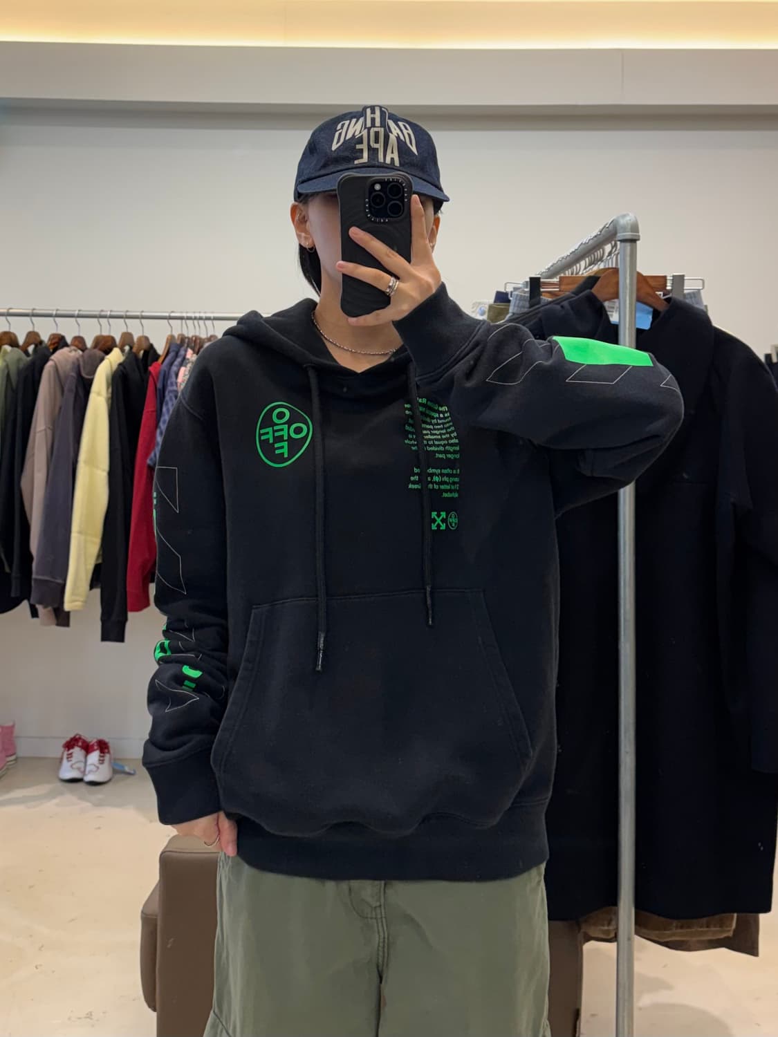 오프화이트 아치 쉐이프 후드티 상품이미지8