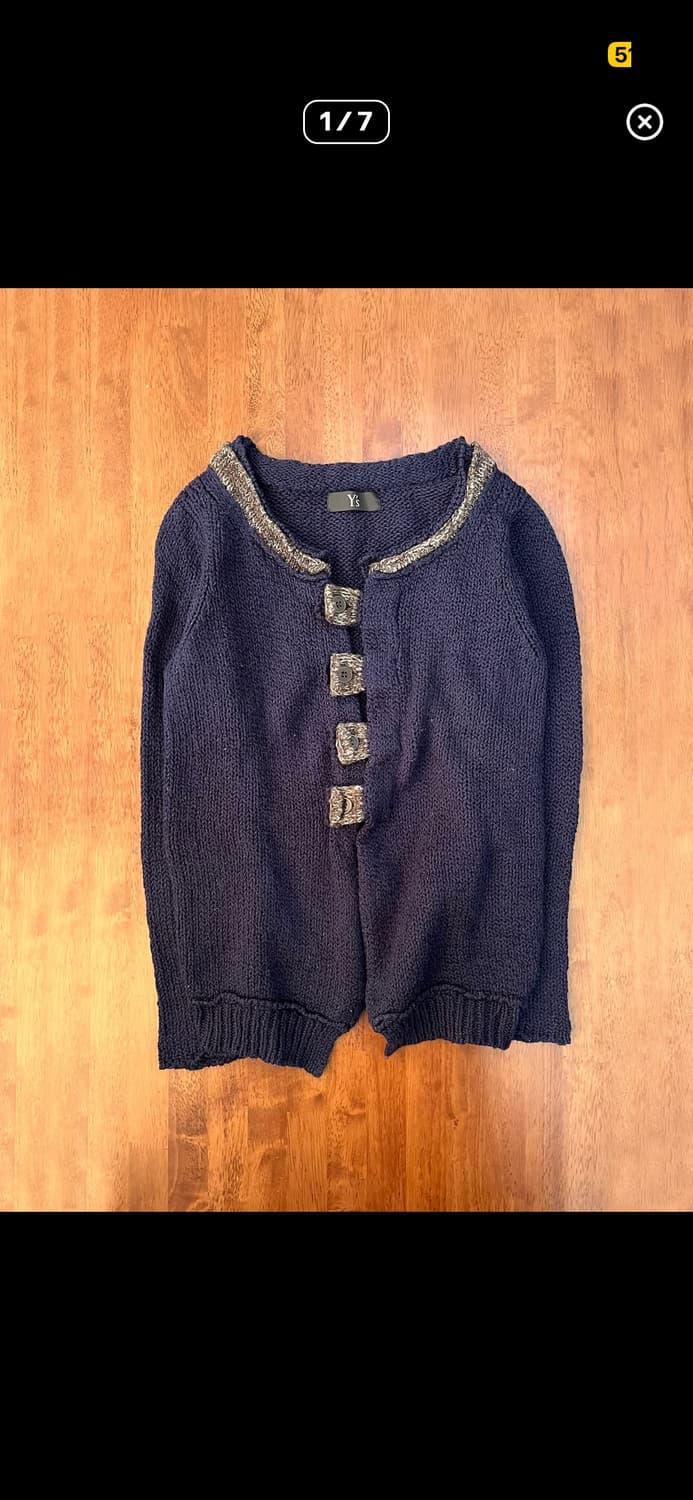 요지 야마모토 코튼 니트 가디건 상품이미지1