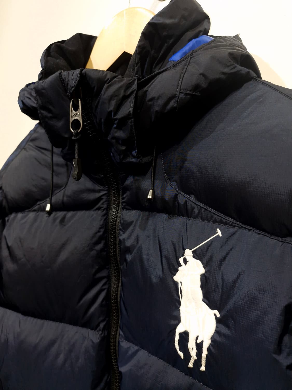 폴로랄프로렌 빅포니 덕다운 후드 패딩 점퍼 네이비 상품이미지3