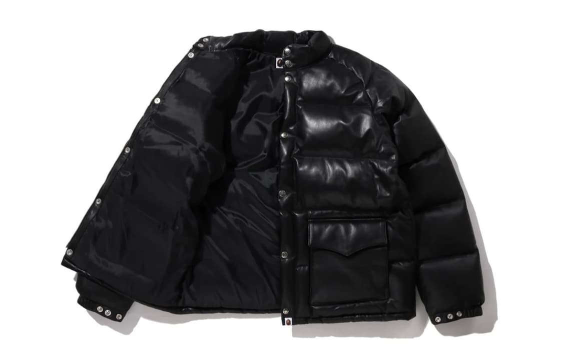 베이프 레더 다운 자켓 상품이미지6