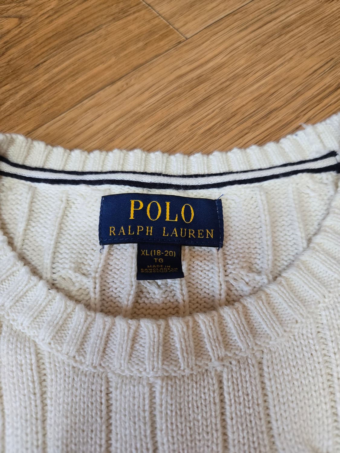 폴로 랄프로렌 정품 남성 크림 케이블 니트 상품이미지7