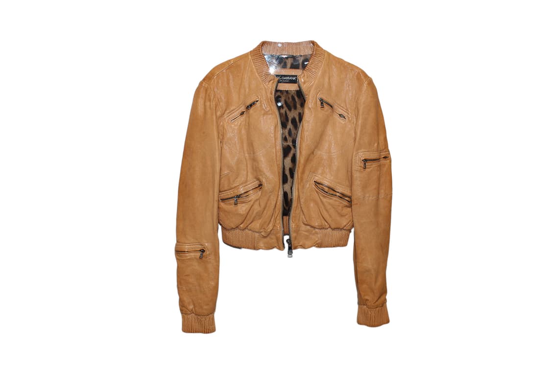 돌체앤가바나 크롭 레더 봄버 자켓 상품이미지6