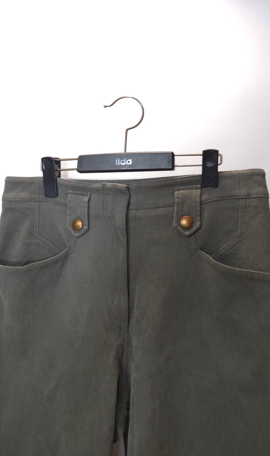 한섬 시스템 2021 코듀로이 세미와이드 골드 버튼 팬츠 67-98 상품이미지2