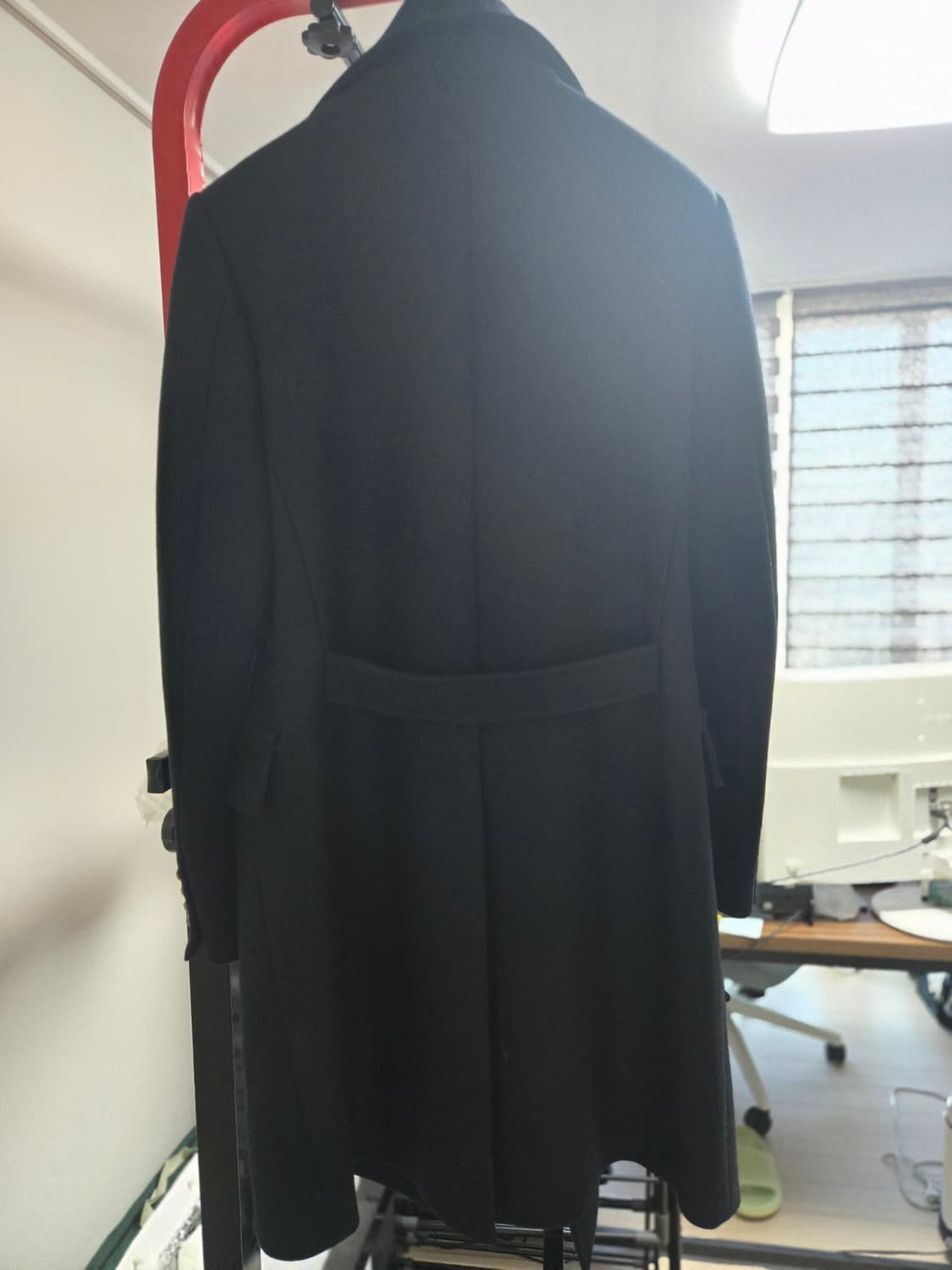 타임옴므 하이넥 더블 코트(검정) 상품이미지9