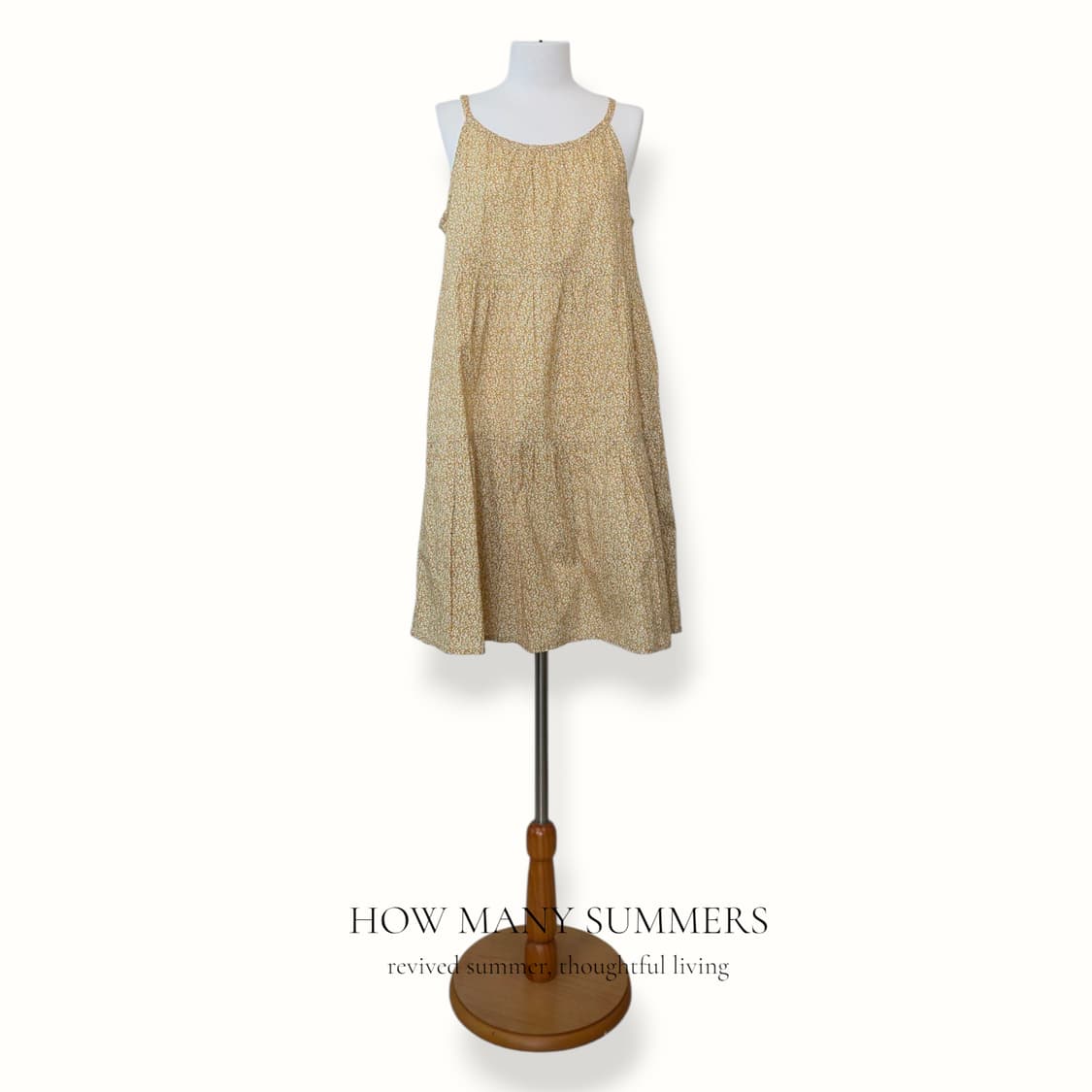 잔꽃 나시 원피스 38 옐로우 면 캉캉 미니 dress 상품이미지1