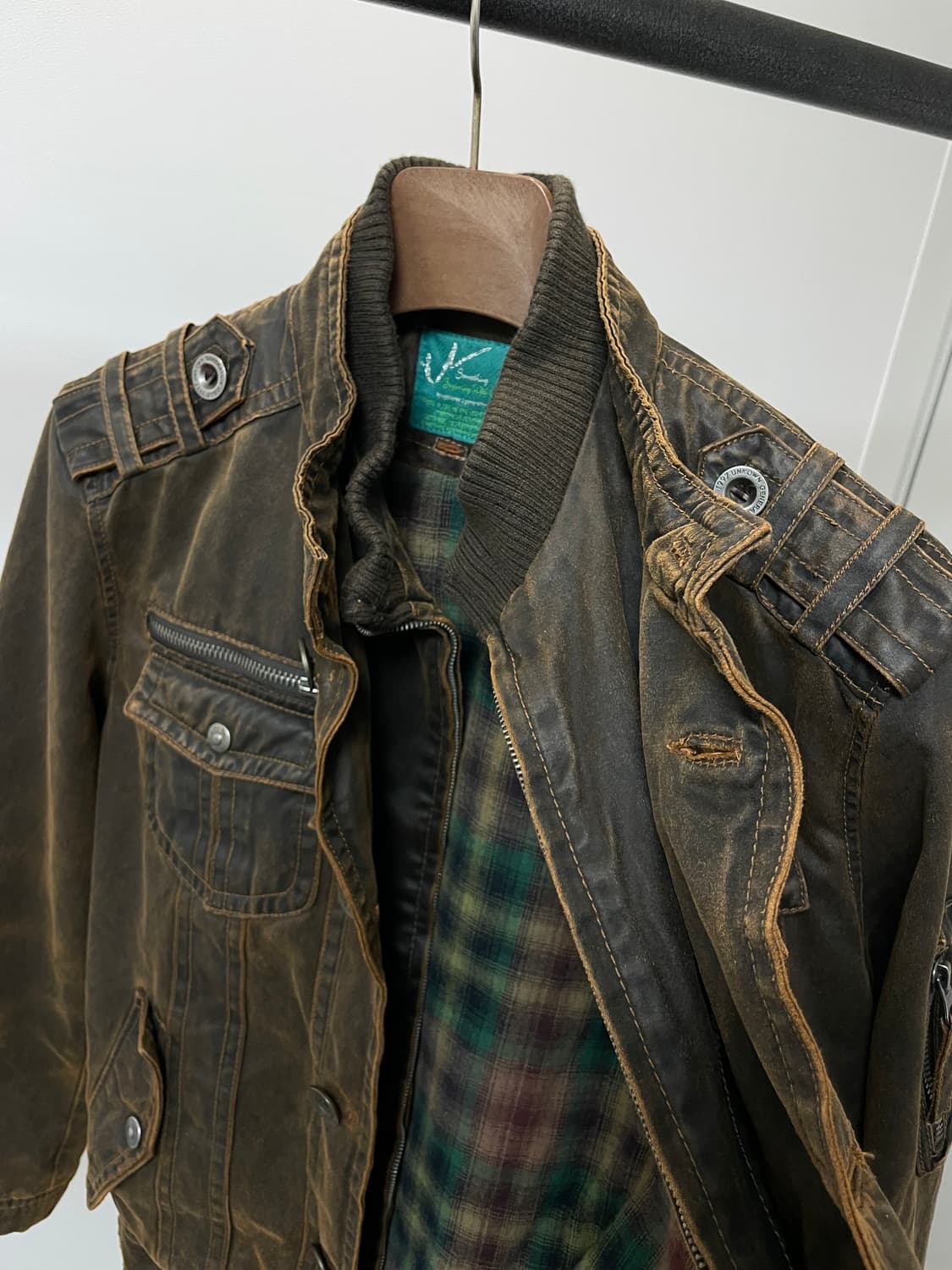 ugiz 더티 오일오싱 레이어드 빈티지 자켓 상품이미지5