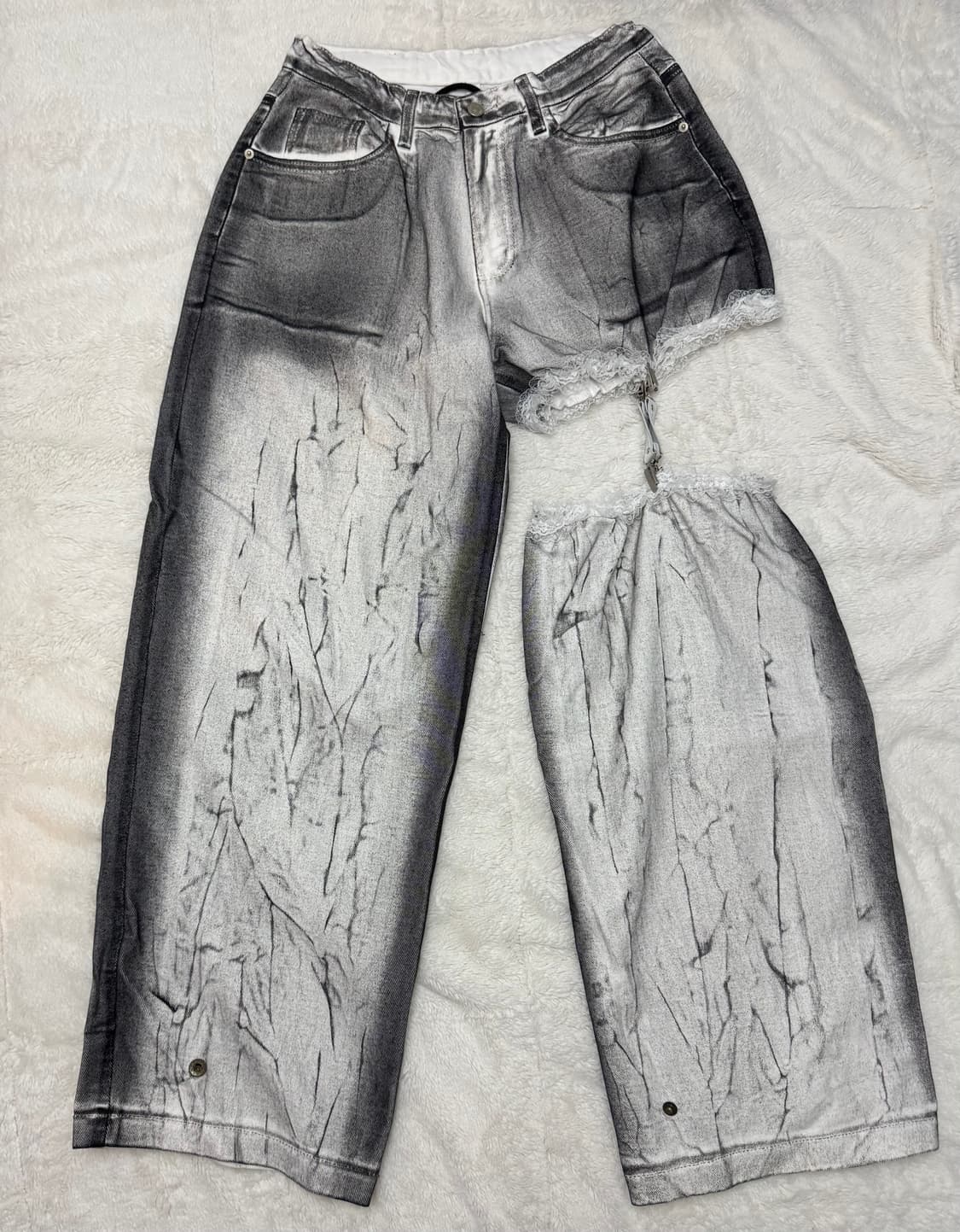 더미스테리어스호텔 크랙 가터 벨트 팬츠 상품이미지1