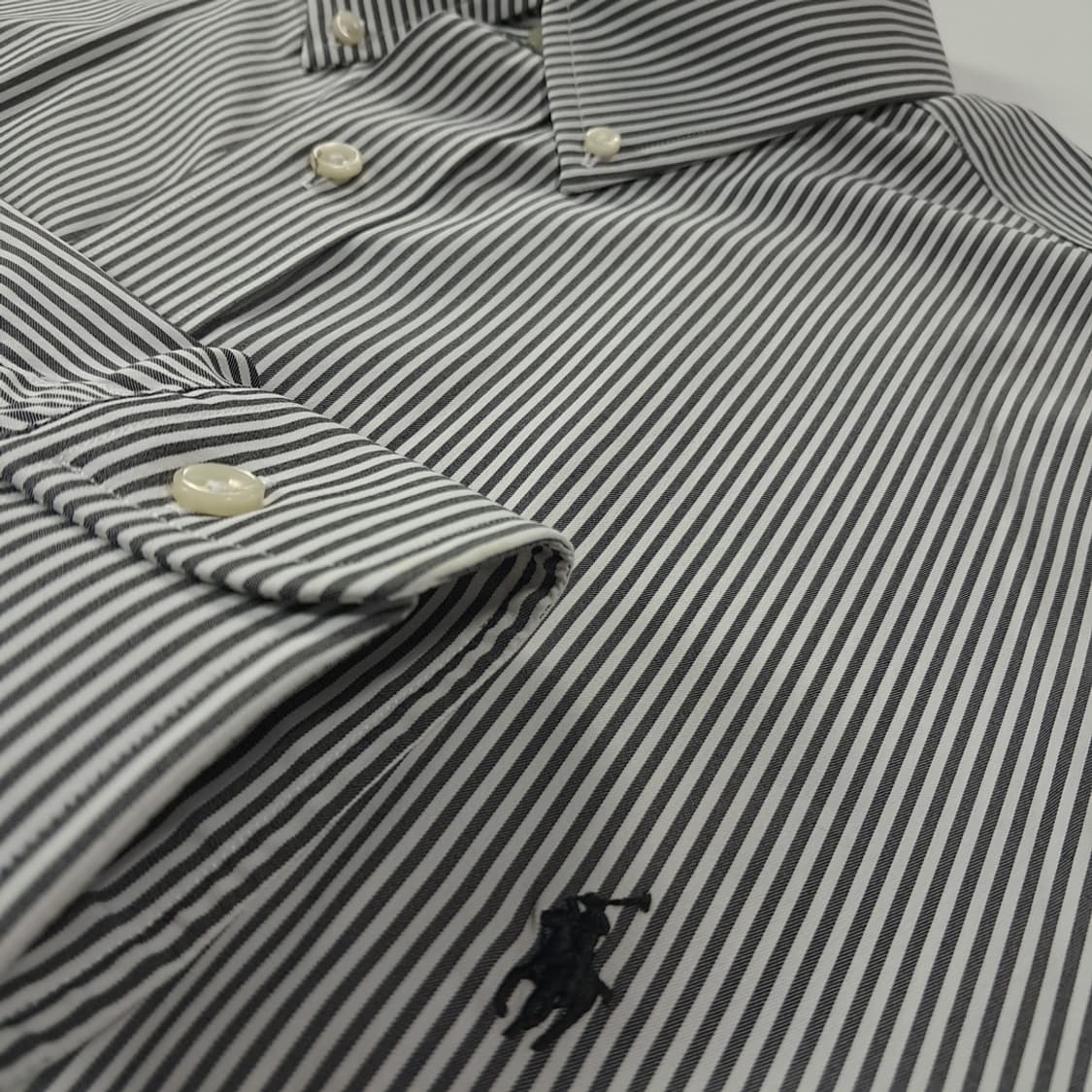 CK290 XLT 폴로 엘라스틴 스트라이프 차콜그레이 셔츠 남방 상품이미지4