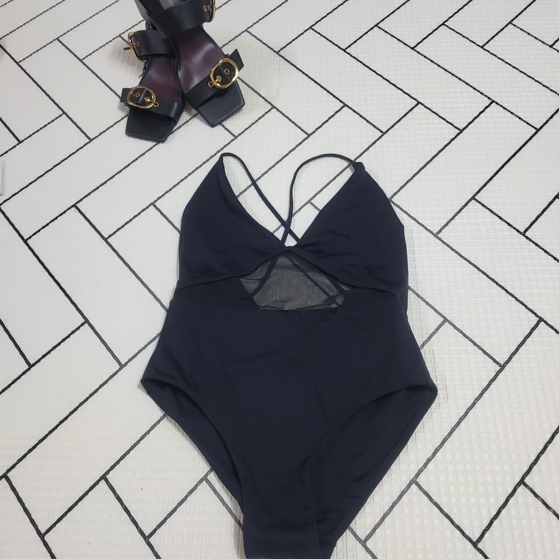 새상품 자라 ZARA 블랙 스윔수트 XS 원피스 수영복 모노키니 상품이미지10