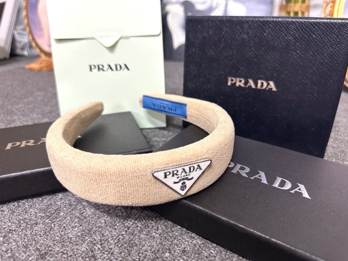 프라다 헤어밴드 브라운 상품이미지4