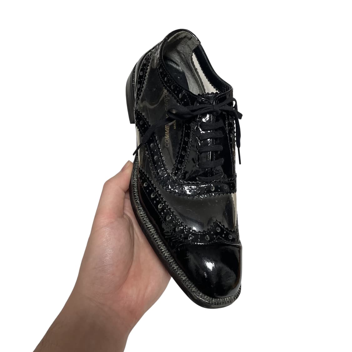 꼼데가르송 pvc 에나멜 윙팁 2007SS 상품이미지7