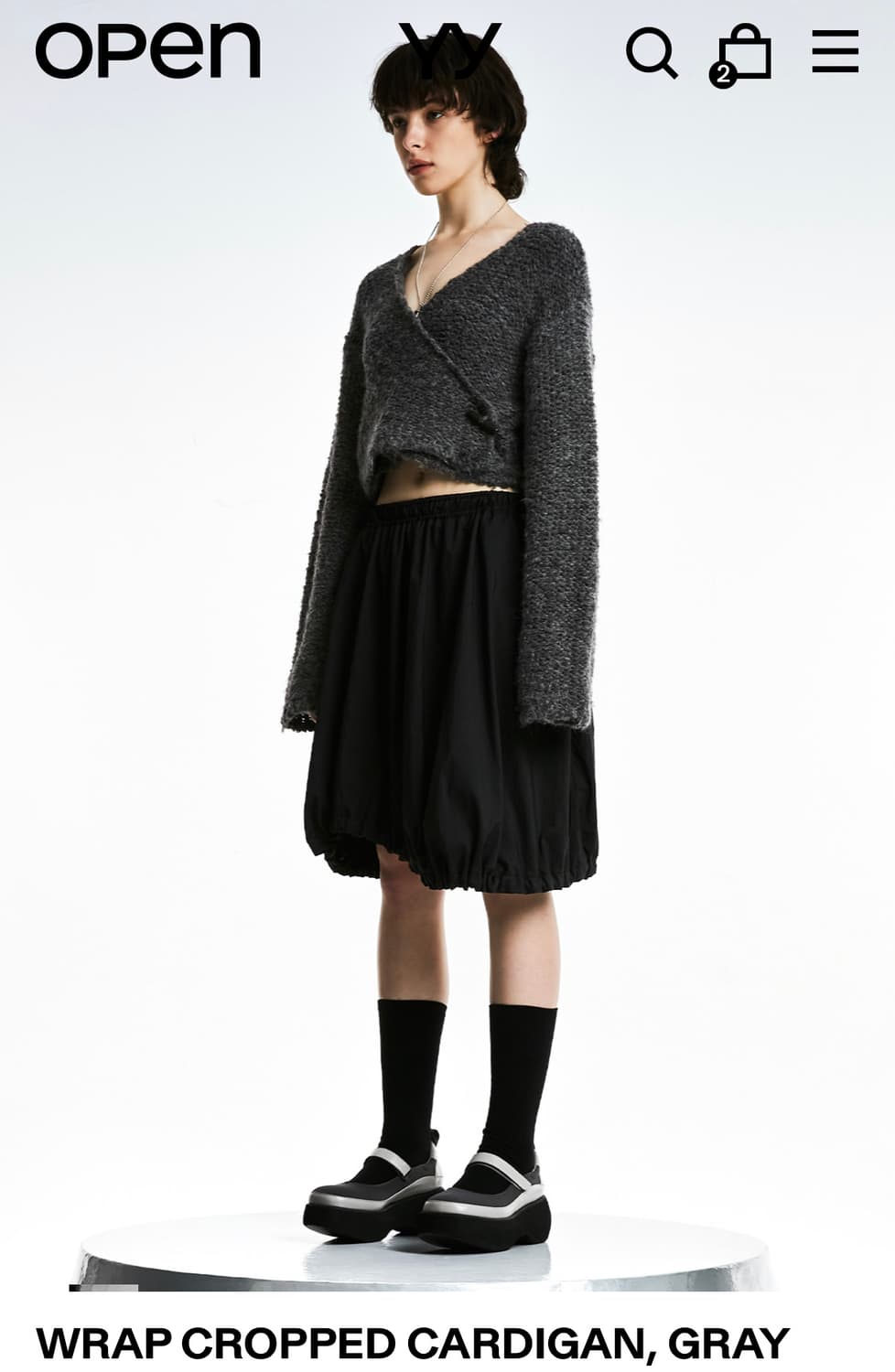 Open yy 랩 크롭 가디건 상품이미지2