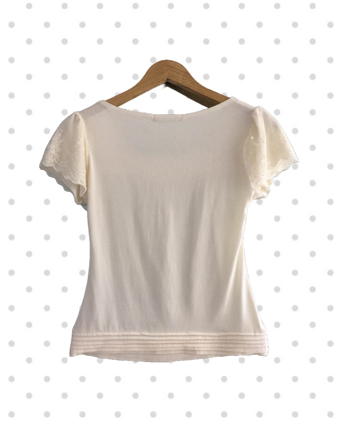 vintage pin-tuck sleeve top ivory 상품이미지5