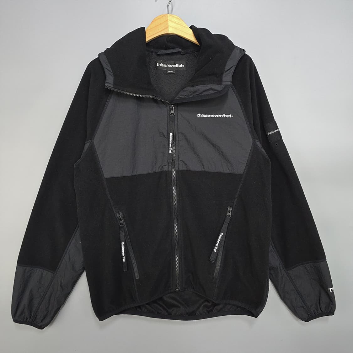 디스이즈네버댓(thisisneverthat) 플리스 믹스 후드집업 S 상품이미지1