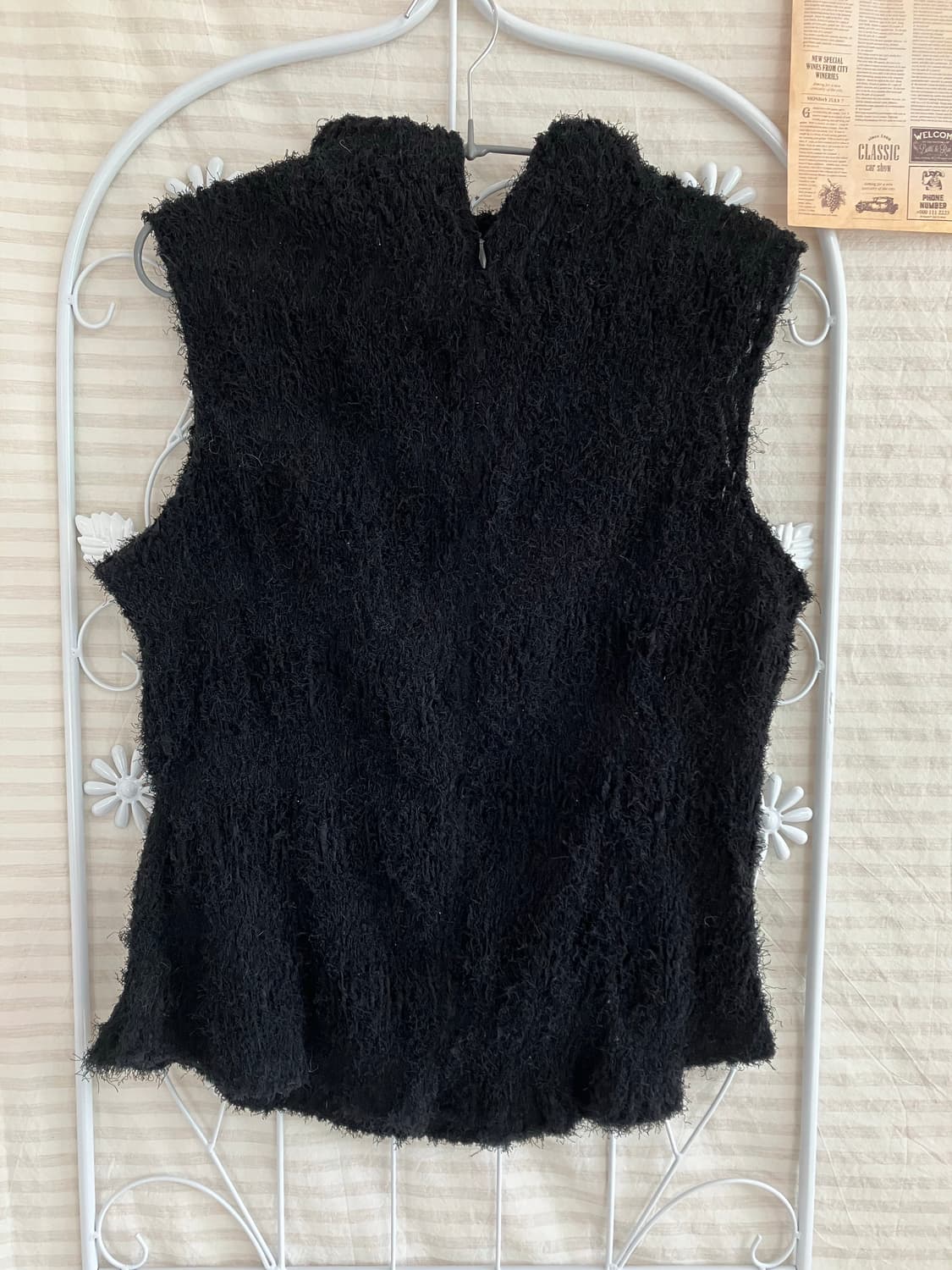 빈티지 블랙 브러시 폴라 나시 885 y2k 스트릿 모리 갸루 일본빈티지 상품이미지2