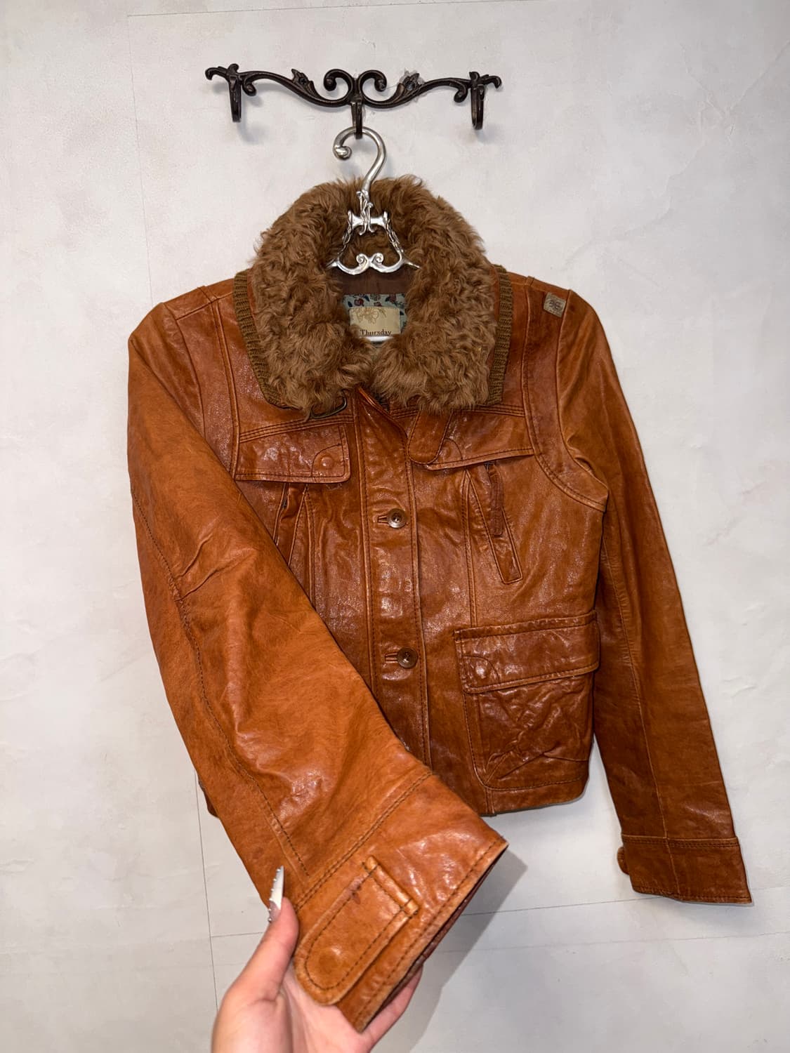Thursday Island camel lamb skin / fur jk 상품이미지2