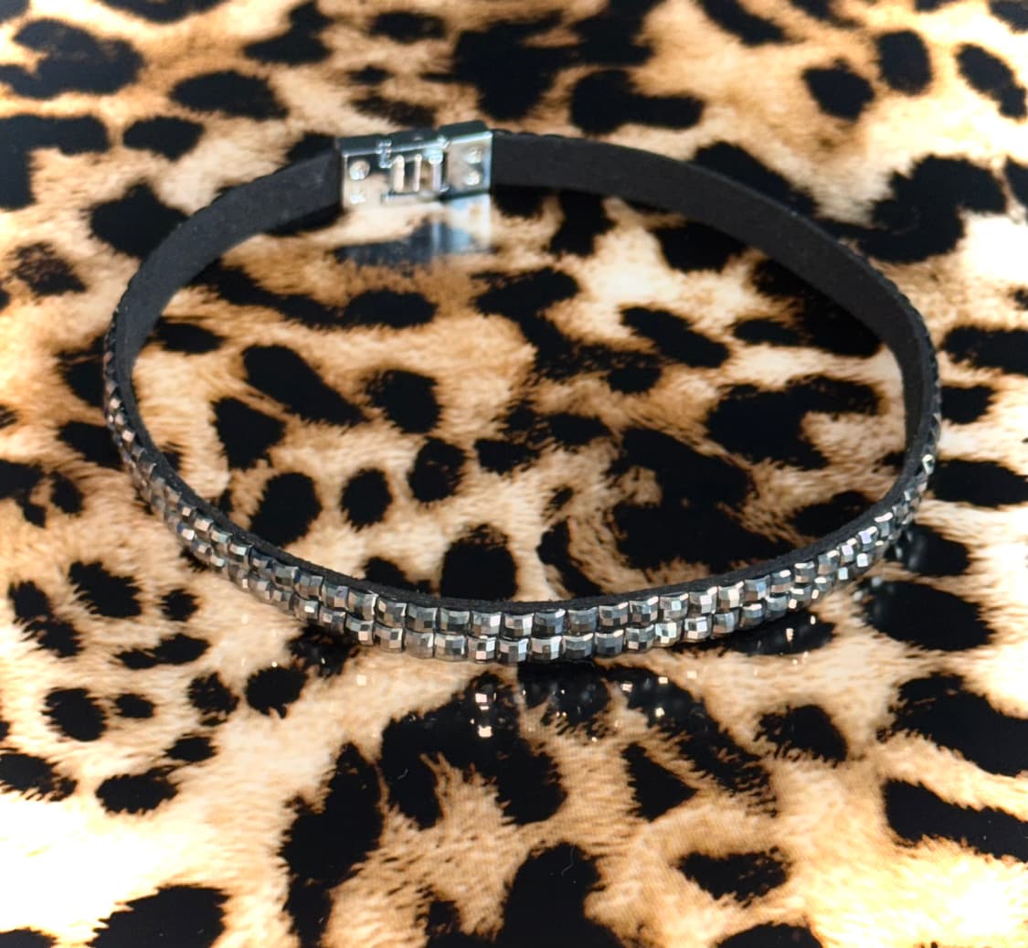 2way 시부야 갸루 펑크 emo 스터드 큐빅 초커 뱅글 팔찌 상품이미지2