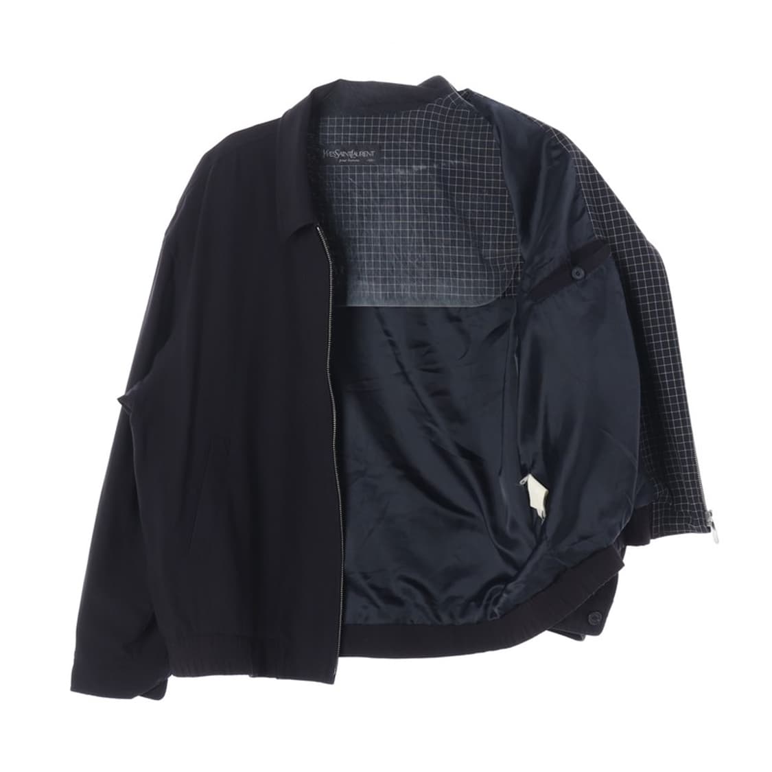 입생로랑 로고 자수 빈티지 블루종 XL 상품이미지2