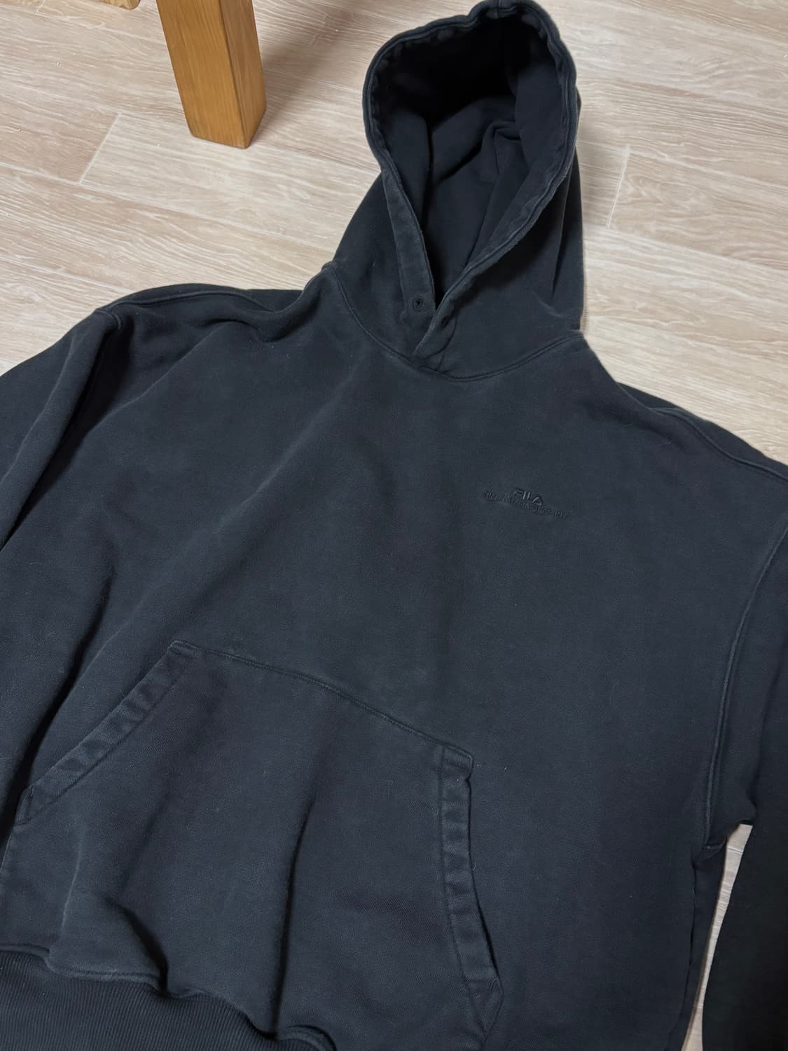 휠라 헤비웨이트 후드 블랙 M~L 상품이미지2