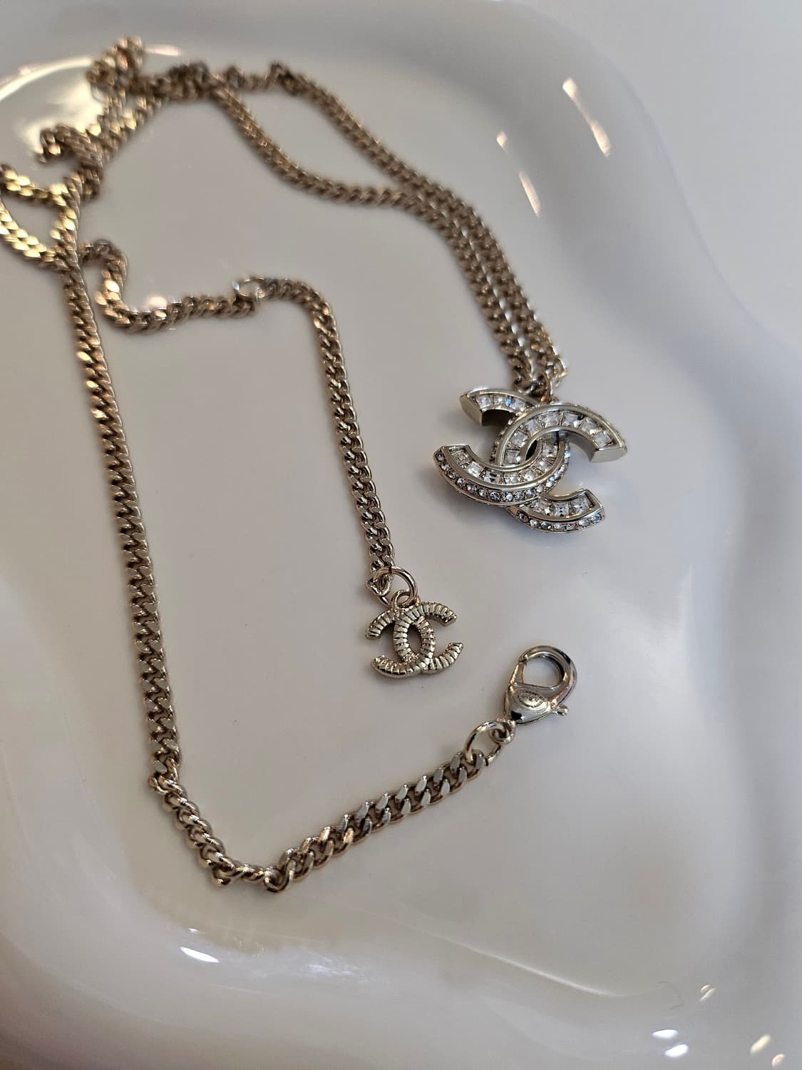 샤넬 올큐빅 꼬임CC 체인 목걸이 샴페인골드 업사이클링 상품이미지6