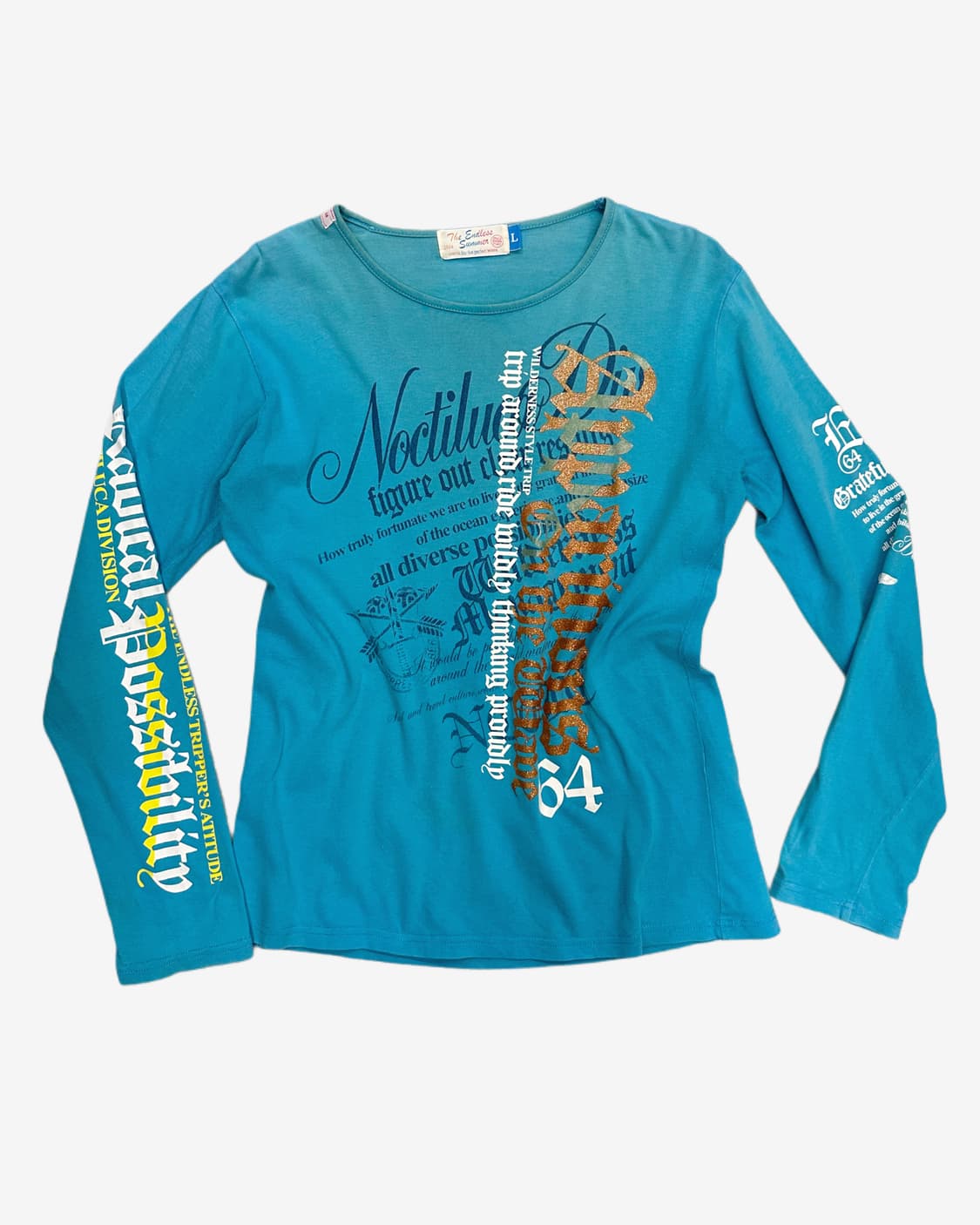 punk lettering blue t-shirt 상품이미지1