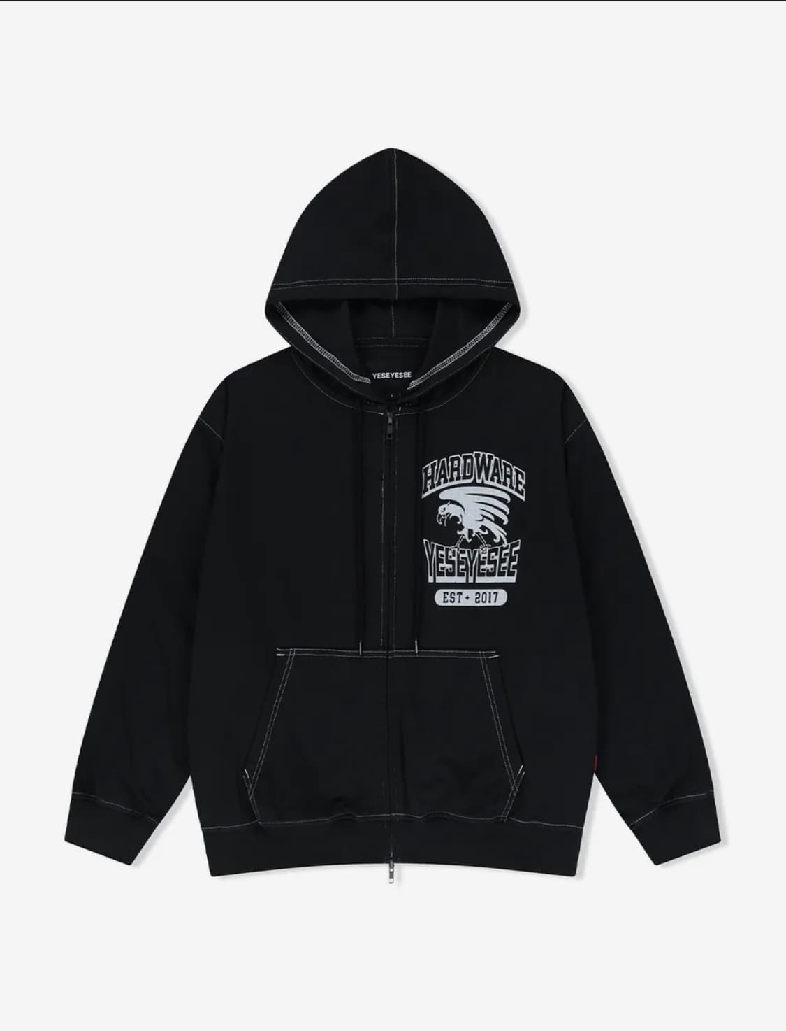 Y.E.S Single Stitch Hoodie Black 상품이미지1