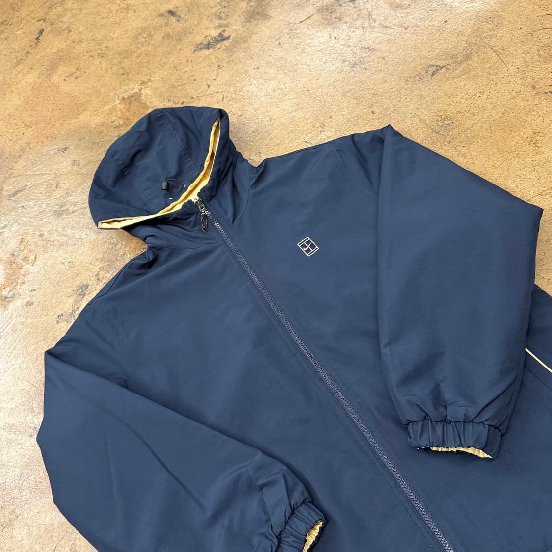 [정품/XL] 나이키 후드 패딩 아이보리 네이비 양면 b17 상품이미지1