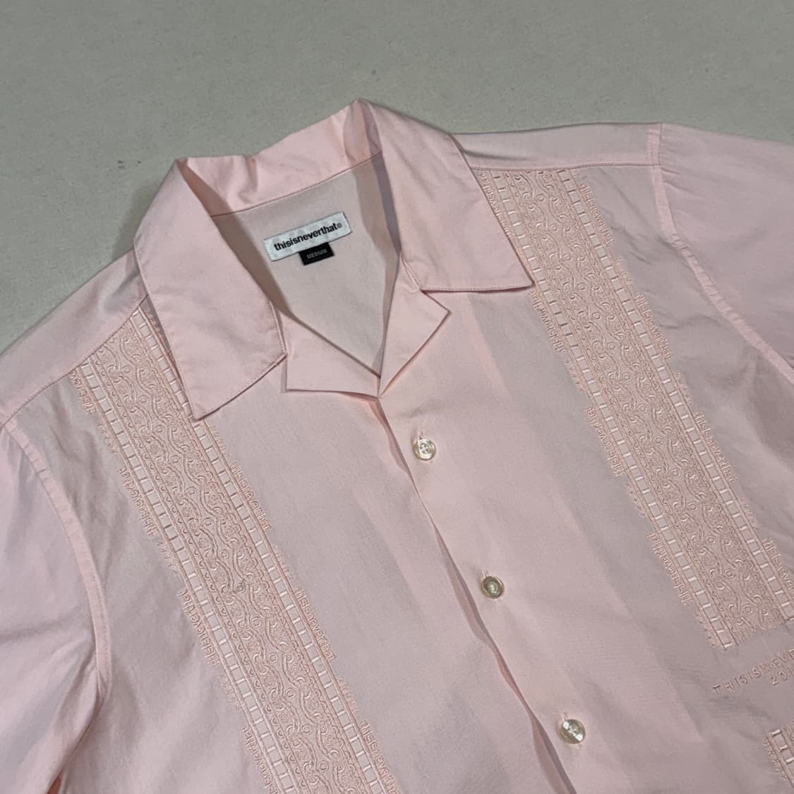 M) 디스이즈네버댓 구아야베라 쿠바 반팔 셔츠 핑크 상품이미지5